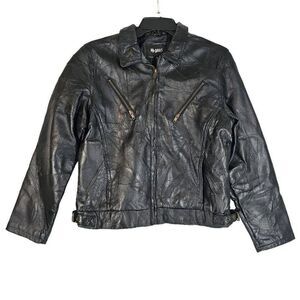 Vintage Women's Leather Jacket Black L